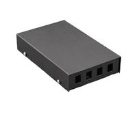 ZHANGGH 5pcs 4 Port Fiber Optic Terminal Box Small Mini Empty Box Fully Equipped with 2 4 Core FC SC ST LC Optical Cable Connections (Beige)