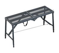 ZHANGGL 4-6 Ft Adjustable Folding Scaffolding Ladder, Anti-Skid Mobile Platform for Construction & Home Use on Uneven Ground, Gray, 180x40cm (70 7/8" x 15 3/4")