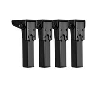 ZHANGGL 4 Pack Black Metal Furniture Legs, 90° Folding Table Legs for DIY Replacement, 40cm/16 Square Support Feet for Sofa, Chair, Table, Cabinet - Heavy Duty Black 20cm/8"