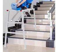 ZHANGGL Adjustable 4-6 Ft Scaffolding Platform Ladder for Indoor/Outdoor Stairs, Telescoping Scaffold with Pins, Complete Construction Scaffolding Set (180x30cm/70.7"x11.75")