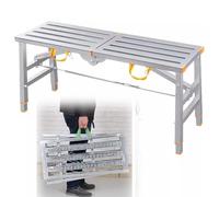 ZHANGGL Adjustable Folding Scaffolding Ladder Platform - Heavy-Duty Scaffold Walk Boards for Construction, Painters & Stairs - 180x40cm (70.87" x 175") Work Lift Plank