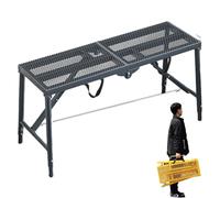 ZHANGGL Adjustable Folding Scaffolding Platform 4/5/6 Ft - Height Adjustable Work Platform for Vehicle Washing, Window Cleaning, DIY Projects - Gray, 180x30cm (70 7/8" x 11 3/4")