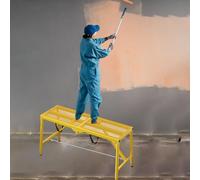 ZHANGGL Adjustable Painters Scaffolding Platform, Skid-Proof Foldable Ladder Walk Boards for Industrial Use, 180x30cm (70.9" x 11.8") - Durable Scaffold Equipment in Yellow