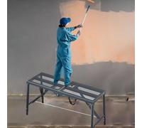 ZHANGGL Adjustable Painters Scaffolding Platform - Skid-Proof Industrial Walk Boards, Foldable Ladder Work Plank, Gray, 180x30cm (70 7/8" x 11 3/4") - Heavy-Duty Scaffold Equipme