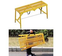 ZHANGGL Adjustable Portable Scaffolding, Folding Work Platform for Home Improvement, Industrial Step Ladder Stool for Drywall, 180x40cm (70.9x18) - Yellow