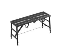 ZHANGGL Adjustable Work Platform Step Ladder - Black Carbon Steel Scaffolding, Anti-Slip Scaffold Workbench for Painters, Stairwell Mural - 180x40cm (70.9x18)