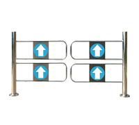 ZHANGGL Automatic Rebound Swing Gate with Spring Closure SelfClosing Stainless Steel Security Door for Warehouse Commercial Entrance Industrial Safety Barrier (200cm/78.7")