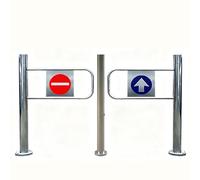 ZHANGGL Automatic Swing Gate 90° Manual Open Pedestrian Gate Stainless Steel Access Door for Markets OneWay Entrance Industrial Fence with Post Mount (43.3in)