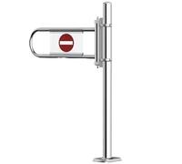 ZHANGGL Automatic Swing Gate 90° Open - One-Way Metal Safety Entrance for Supermarkets & Warehouses - 2-Way Access Barricade Door (Red/Black 50x100cm)
