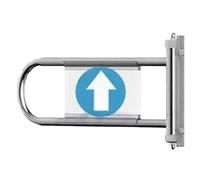 ZHANGGL Automatic Swing Gate - One-Way Access Metal Safety Gate for Supermarkets & Warehouses - 2-Way Entrance Door 90° Open Blue Adjustable 55-80cm