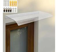 ZHANGGL Clear Window Awning - Arched Design Canopy for Front Door, Porch & Patio - Polycarbonate Rain Shelter Cover - Various Sizes: 24" to 136" - Durable & Stylish
