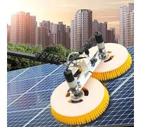 ZHANGGL Double Head Solar Panel Cleaning Brush 8 m 9 m 10 m,Adjustable Extension Rod,Commercial Outdoor Glass Washing Equipment Automatic,Dual-8m/26.3ft