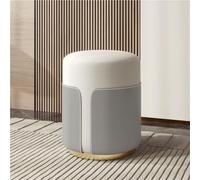 ZHANGGL Foot Stool,Vanity Stool Chair, Round Ottoman Vanity Stool, Small Faux Leather Vanity Stool, Vanity Chair Stool for Makeup Room, Stool Chair for Vanity, Foot Rest Stool fo