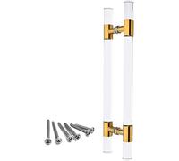 ZHANGGL Front Door Handle,Contemporary Modern Clear Acrylic Front Door Handle, Pull Push Shower Glass Sliding Entrance Door Interior Exterior Door Handle (D 120cm/47inch)