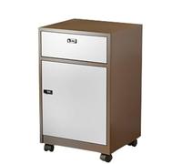 ZHANGGL Metal Vertical File Cabinet With Lockable Storage Nizer For Home Office School Garage Multi Purpose Tool Chest Medicine Cabinet Rolling Printer Stand(Brown +White-Passwor