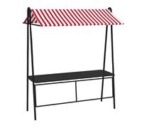 ZHANGGL Mobile Hot Dog Cart Trailer - Green, Red, Black Food Vending Stand with Canopy & Table, Large Concession Kiosk, Portable Market Stall (L - 180cm / 70.9")