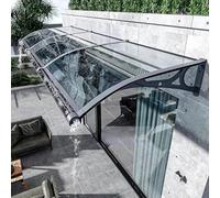 ZHANGGL Modern Polycarbonate Door Canopy Awning - 24" x 134" Overhang for Front Doors & Windows - UV, Rain & Snow Protection - Stylish Outdoor Shelter Solution