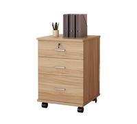 ZHANGGL Natural Low Filing Cabinet with Lock Simple Design Office Storage Solution Durable Der File Cabinet for Home & Office Organization