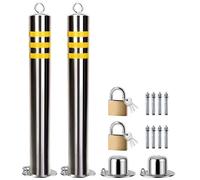 ZHANGGL Removable Parking Bollards - Heavy Duty Security Posts for Driveways, Private Parking, and Commercial Use