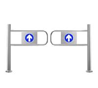 ZHANGGL Spring-Loaded Stainless Steel Safety Swing Gate | Automatic Closing 1-Way Door for Supermarkets Libraries & Stores | Durable Entrance Gate 150x100cm