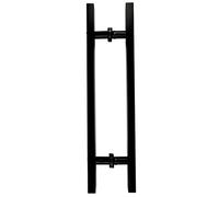 ZHANGGL Square Door Pull Handle Brushed, Heavy Duty Stainless Steel Bedroom Entry Glass Handle Bar, for Garage Office Barn (Black 120 cm (47"))