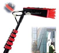 ZHANGGL Telescopic Brush Cleaning 3-12M Window Cleaning Pole, Window Cleaning Brush Solar Panel,Window Cleaner Kit, Water/Hose Fed Pole, Cleaning Photovoltaic And Solar Panels,5M Rod,35Cm Brush Head