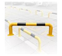 ZHANGGL U Shape Security Bollards, Black & Yellow Parking Space Blocker, Car Protection Post for Driveway, Garage, Warehouse (120x30x0.15cm)