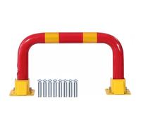 ZHANGGL U-Shaped Parking Guardrail,Folding Parking Guardrail Anti-Collision Bar with 8 Anchor Bolts, 13in Height U-Shaped Safety Bollards for Driveway Garage Parking Block(Red,31