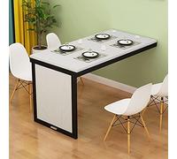 ZHANGGL Wall Mounted Folding Dining Table for Small Spaces Convertible Desk for Office Bedroom Kitchen Black MDF Wall Table Space Saving Fold Up Computer Desk (80 * 40cm)
