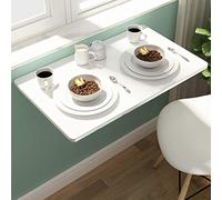 ZHANGGL Wall Mounted Folding Table MultiFunction White Desk for Home Office Computer & Writing Use HeavyDuty Supports 60kg Easy Assembly Complete with Accessories