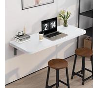 ZHANGGL Wall Mounted Folding Table Space Saving Breakfast Bar & Modern Computer Desk Foldable Wooden Workstation for Bedroom & Kitchen (Color: B Size: 70x40cm)