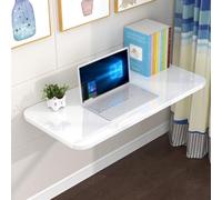 ZHANGGL Wall-Mounted Folding Table, Space-Saving Wooden Desk with Stainless Steel Support, Ideal for Dining, Study, Kitchen, Balcony, 120cm x 35cm - Stylish & Functional