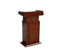 zhanggqOU Portable Podium Stand Conference Room Leading Platform School Teachers Lead Table Auditorium Podium Mobile Pulpit Desk(Bruin)