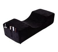 ZhangHome Eyelash Extension Pillow for Beauty Salon, Suitable for Supporting and Protecting Neck When Eyelash Extensions, Comfortable Velvet Beauty Memory U-Shaped Sponge Pillow (Black)