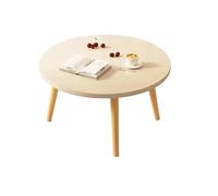 ZhangHY Solid Wood Small Round Table Bedroom Living Room Coffee Table Light Luxury Table Modern Coffee Table Living Room Household Simple Small Table Small Household