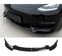 ZHANGJF Car Front Bumper Splitter for Tesla Model 3 2017-2023, Front Lip Splitter Diffuser Protector Body Kit Spoiler Anti-Collision, Carbon Fiber