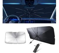 ZHANGJF Car Windscreen Umbrella Sun Shade for KIA KX1/Stonic 2019-2024, Foldable Car Windscreen Umbrella, Blocks UV Rays Easy to Use