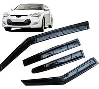 ZHANGJF Wind Deflectors for Hyundai Veloster 2011-2016, Rain Guards Window Visor Side Visors Window Deflectors Side Shatterproof Sun Visor