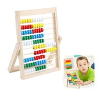 ZhangJJJJJJJ Wooden Abacus For Kids, 10 Row Frame Abacus with Multi Color Beads, for 2-7 Year Olds, Enhancing Early Math Skills
