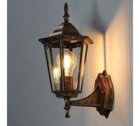 Zhangl European Wall Lantern Aluminum Outdoor Sconce,Transparent Glass Shade - Victorian Classic Outside Wall-mounted Garden Light, E27 Socket, Max60W (Color : Bronze) (Color : Bronze)
