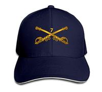 ZhangLinFu 7th Cavalry Regiment Adjustable Sandwich Cap Baseball Cap Dad Hat Casquette Hat Navy