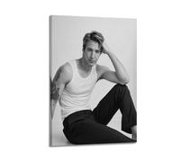 ZHANGLINGG Alan Rickman Poster Wall Art Canvas Aesthetic Music And Movie Decoration Living Room Bedroom 12x18inch(30x45cm) Frame-style