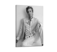 ZHANGLINGG Alan Rickman Poster Wall Art Canvas Aesthetic Music And Movie Decoration Living Room Bedroom 20x30inch(50x75cm) Frame-style