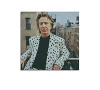 ZHANGLINGG Alan Rickman Poster Wall Art Canvas Aesthetic Music And Movie Decoration Living Room Bedroom 16x16inch(40x40cm) Unframe-style