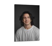 ZHANGLINGG Alan Rickman Poster Wall Art Canvas Aesthetic Music And Movie Decoration Living Room Bedroom 16x24inch(40x60cm) Frame-style