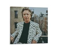 ZHANGLINGG Alan Rickman Poster Wall Art Canvas Aesthetic Music And Movie Decoration Living Room Bedroom 20x20inch(50x50cm) Frame-style