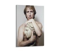 ZHANGLINGG Alan Rickman Poster Wall Art Canvas Aesthetic Music And Movie Decoration Living Room Bedroom 20x30inch(50x75cm) Frame-style