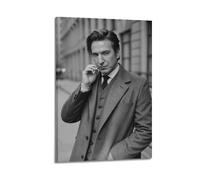 ZHANGLINGG Alan Rickman Poster Wall Art Canvas Aesthetic Music And Movie Decoration Living Room Bedroom 24x36inch(60x90cm) Frame-style