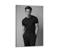 ZHANGLINGG Alan Rickman Poster Wall Art Canvas Aesthetic Music And Movie Decoration Living Room Bedroom 16x24inch(40x60cm) Frame-style