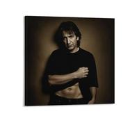 ZHANGLINGG Alan Rickman Poster Wall Art Canvas Aesthetic Music And Movie Decoration Living Room Bedroom 20x20inch(50x50cm) Frame-style